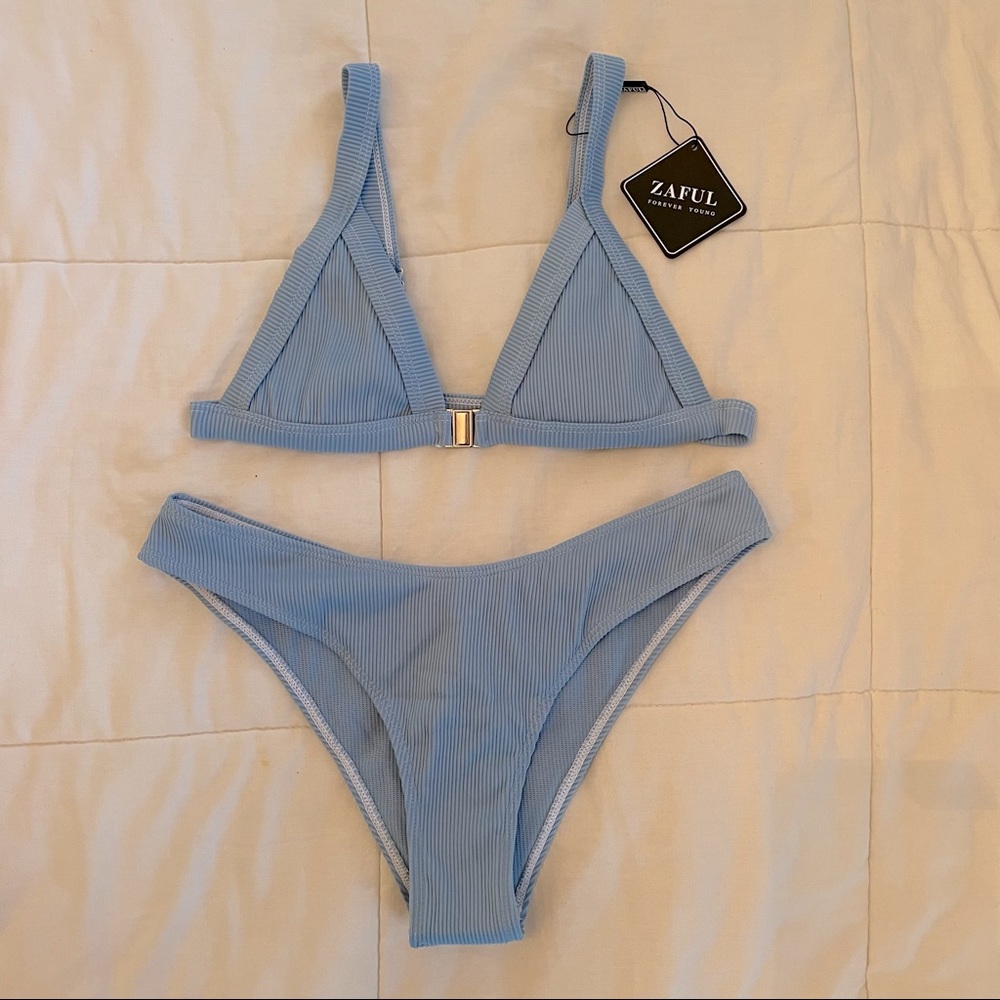ZAFUL BLUE TRIANGLE BIKINI SET *NWT*